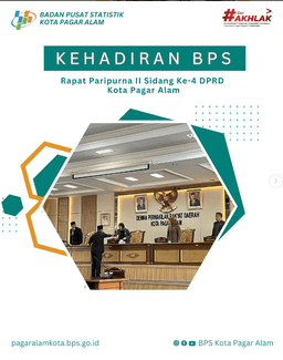 Kehadiran BPS Pada Rapat Paripurna II Sidang Ke-4 DPRD Kota Pagar Alam