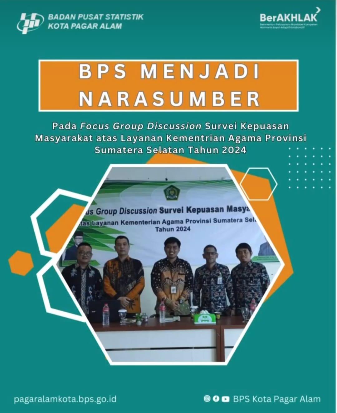 [BPS Menjadi Narasumber Pada FGD Kemenag Provinsi Sumsel]