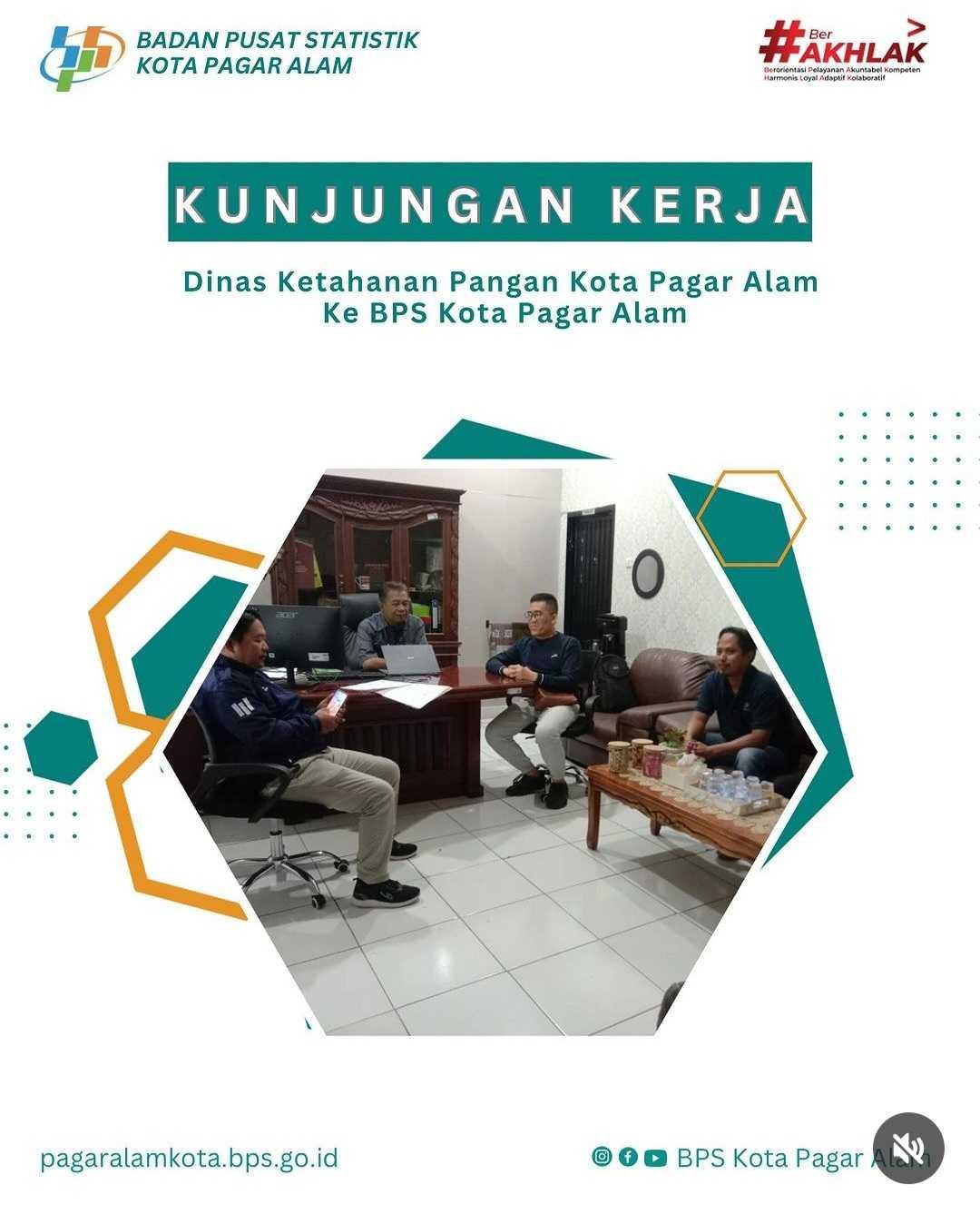 Kunjungan Kerja Dinas Ketahanan Pangan Ke BPS Kota Pagar Alam